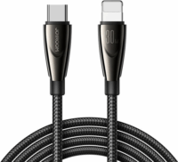 Joyroom Pioneer USB-C apa - Lightning apa Adat és Töltő kábel - Fekete (1,2m)