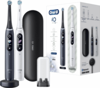 Oral-B iO Series 8 Duo Magnetikus Elektromos fogkefe szett (2db) - Fekete/Fehér