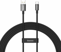 Baseus Superior USB apa - USB-C apa Adat és töltő kábel - Fekete (2m)
