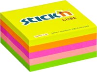Stick'N 76x76mm öntapadó jegyzettömb - Neon szivárvány (400 lap / tömb)