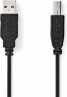 Nedis CCGL60100BK20 USB-A apa - USB-B apa Adatkábel