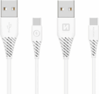 Swissten 71504400 USB-A apa - USB-C apa 3.1 Adat és töltőkábel - Fehér (1.5m)