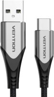 Vention CODHG USB Type-A apa - USB Type-C apa 2.0 Adat és töltő kábel - Fekete (1.5m)