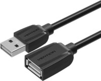 Vention VAS-A44-B100 USB Type-A apa - USB Type-A anya 2.0 Hosszabító kábel - Fekete (1m)