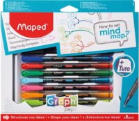 Maped Graph'Peps - How to Mind Map Box Tűfilc készlet - Vegyes színek (8 db / csomag)