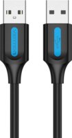 Vention COJBI USB Type-A apa - USB Type-A apa 2.0 Adat és töltő kábel - Fekete/Kék (3m)