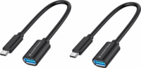 Conceptronic ABBY11B USB-C apa - USB-A anya 3.0 Adapter (2db)