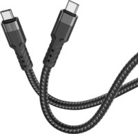 Hoco U110 USB-C apa - USB-C apa 2.0 Adat és töltőkábel - Fekete (1.2m)