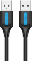 Vention COJBH USB Type-A apa - USB Type-A apa 2.0 Adat és töltő kábel - Fekete/Kék (2m)