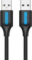 Vention COJBF USB Type-A apa - USB Type-A apa 2.0 Adat és töltő kábel - Fekete/Kék (1m)