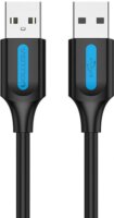 Vention COJBD USB Type-A apa - USB Type-A apa 2.0 Adat és töltő kábel - Fekete/Kék (0.5m)