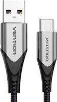 Vention CODHC USB Type-A apa - USB Type-C apa 2.0 Adat és töltő kábel - Fekete/Szürke (0.25m)