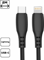Cellect USB-C apa - Lightning apa Adat és töltő kábel - Fekete (2m)