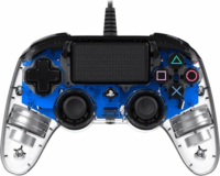 Nacon Vezetékes megvilágított kompakt controller - Átlátszó/Kék (PC/PS4)