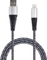 2GO 795952 USB-A apa - Lightning apa 2.0 iPhone töltőkábel - Ezüst (1m)