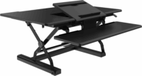 V7 DT3SSB Asztali ülő munkaállomás + Billentyűzet tartó - Fekete