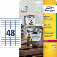 Avery Zweckform L4778-20 Heavy Duty Lézernyomtatóhoz 45.7x21.2mm Címke (48 címke / csomag)