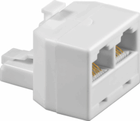 Goobay 93057 RJ45 apa - 2x RJ45 anya Elosztó - Fehér