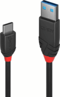 Lindy 36916 USB-A apa - USB-C apa 3.2 AdatKábel - Fekete (1m)
