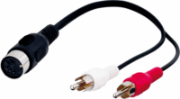 Goobay 50004 RCA - DIN 5 pin elosztó 0.2m - Fekete