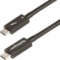 Startech TBLT4MM1M USB-C/Thunderbolt apa - USB-C/Thunderbolt apa 4.0 Adat és töltőkábel - Fekete (1m)