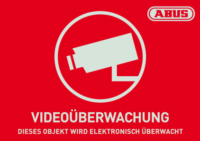 Abus AU1421 Videó megfigyelő figyelmeztető matrica