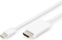 Digitus AK-340304-020-W Mini Displayport 1.2 - HDMI Kábel 2m - Fehér