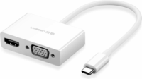 Ugreen MM123 USB-C apa - HDMI / VGA anya Adapter - Fehér