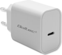 Qoltec 52375 Super Quick 1x USB Type-C Hálózati töltő - Fehér (20W)