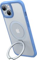 Torras Ostand Matte iPhone 15 Tok - Átlátszó/Kék