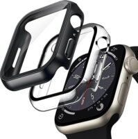 Crong CRG-41HS-CLR Apple Watch S7/S8/S9 Tok + Kijelzővédő - Átlátszó (41mm)
