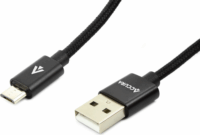 Accura ACC2289 USB Type-A apa - MicroUSB apa Adat és töltő kábel - Fekete (1.5m)