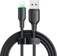 Mcdodo CA-4741 USB-A apa - Lightning apa 2.0 Adat és töltőkábel - Fekete (1.2m)