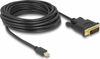 Delock 83991 mini Displayport 1.1 - DVI 24+1 5m - Fekete