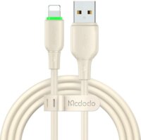Mcdodo CA-4740 USB-A apa - Lightning apa 2.0 Adat és töltőkábel - Bézs (1.2m)