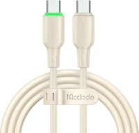 Mcdodo CA-4770 USB-C apa - USB-C apa 2.0 Adat és töltőkábel - Bézs (1.2m)