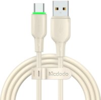 Mcdodo CA-4750 USB-A apa - USB-C apa 2.0 Adat és töltőkábel - Bézs (1.2m)