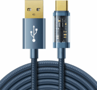 Joyroom S-UC027A20 USB-A apa - USB-C apa adat és töltő kábel - Kék