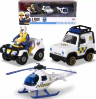Jada Toys: Sam, a tűzoltó rendőrjármű szett (3db / csomag) - Fehér/Kék