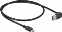 Delock 85184 USB Type-A apa - Mini USB Type-B apa 2.0 Adat és töltő kábel - Fekete (0.5m)