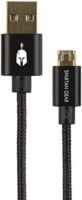 Spartan Gear 50390 USB-A apa - micro USB apa 3.0 Adat és töltő kábel - Fekete (3m)