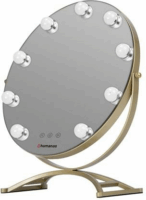 Humanas HS HM03 LED Asztali Kozmetikai Sminktükör Ø 40 cm - Arany