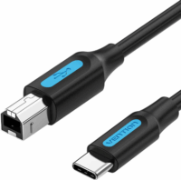 Vention CQUBF USB-C apa - USB-B apa 2.0 Nyomtató kábel - Fekete (1m)