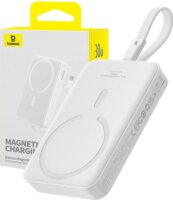 Baseus Magnetic Mini MagSafe Powebank 10000mAh (3A / 5-12V) - Fehér