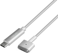 Logilink PA0226 USB Type-C apa - Magsafe2 apa Töltőkábel - Ezüst (1.8m)