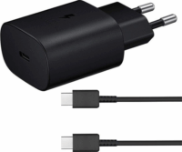 Samsung EP-TA800EBE USB Type-C Hálózati töltő + Samsung EP-DA705BBE Type-C kábel - Fekete (25W)