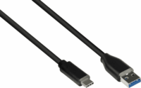 Good Connections GC-M0130 USB-A apa - USB-C apa 3.0 Adat és töltőkábel - Fekete (5m)