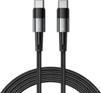 Tech-Protect TP606133 USB-C apa - USB-C apa 2.0 Adat és töltőkábel - Fekete (2m)