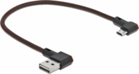 Delock 85269 USB Type-A apa - Micro USB Type-B apa 2.0 Adat és töltő kábel - Fekete (0.2m)