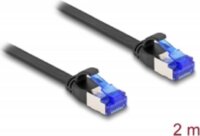 Delock S/FTP Cat6A Patch kábel 2m - Fekete